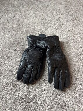 Harley Davidson Black Genuine Leather Gloves SIZE S